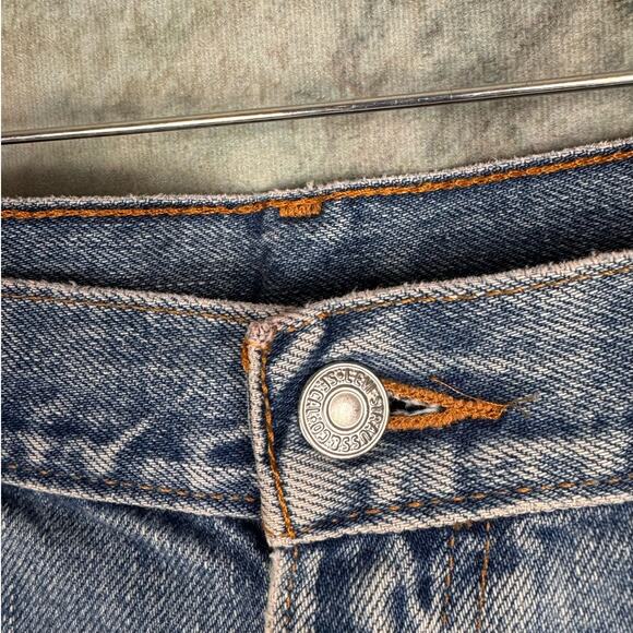 VTG 90s Levis 512 Denim Jeans Mens Sz 36x32 Blue Slim Fit Tapered Leg Med Wash - Picture 8 of 9